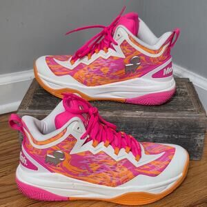 Moolah Kicks Neon Volt Pro V2 Basketball Shoes Pink Orange Womens US 7